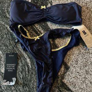 BLACKBOUGH BIKINI SET - Paloma Bandeau Top & Candice Ruffled Cheeky Bottoms